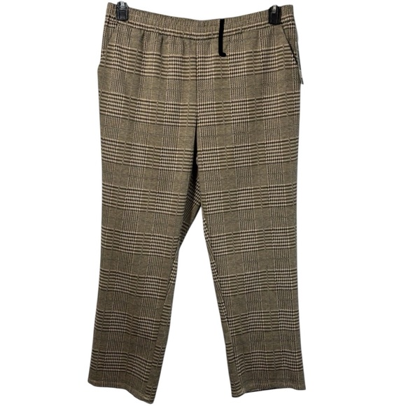 Robert Louis Pants Brown/Cream Straight Leg Pull On in Size‎ XL NWT - Picture 1 of 11